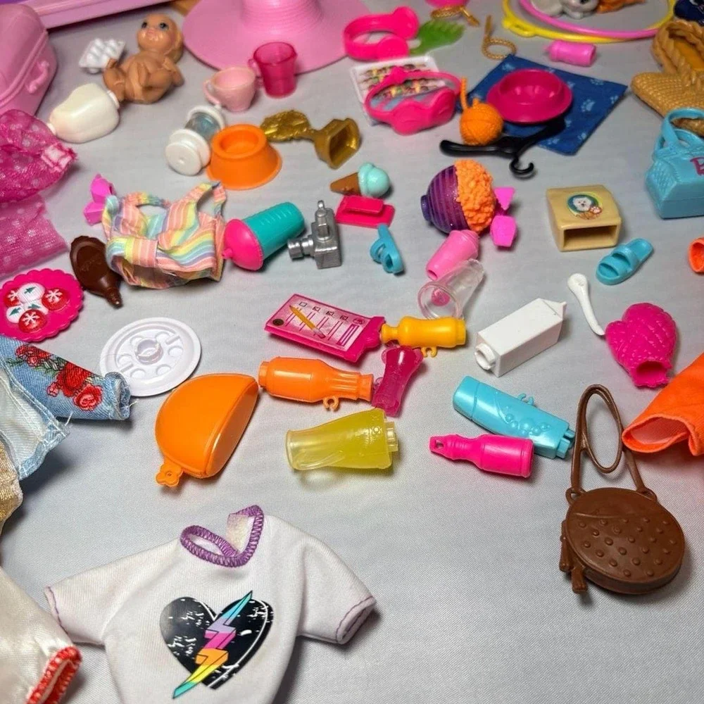 HUGE Barbie AccessoryLot Animals Clothes Shoes Purses Replacements Dress up Play
